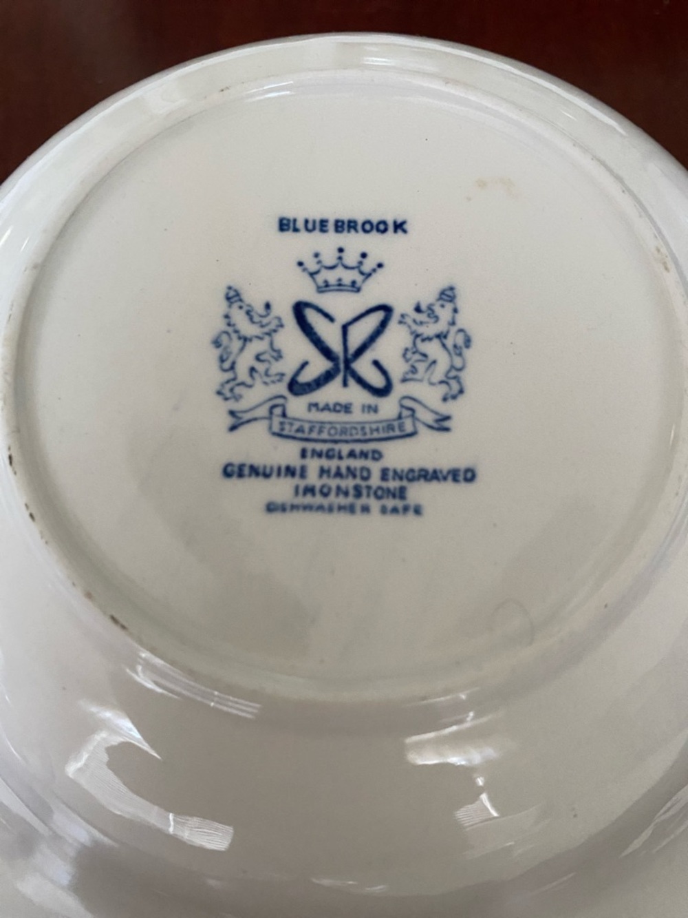 England BLUE BROOK Dinnerware Set - Cup, Saucer, Bowl, Salad Plate - Picture 7 of 12